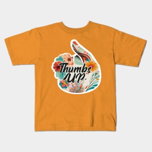 Floral thumbs up Plant lovers Kids T-Shirt